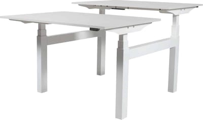 Zit Sta Bureau (2pp) - Elek 140x80/80 krijtwit - wit frame