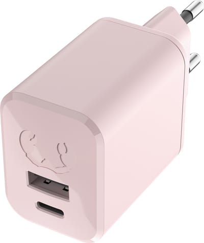 Fresh 'n Rebel USB + USB-C mini Snellader - 2 poorten - Oplader USB-C + USB - 45W - Compact en Veilig - Smokey Pink
