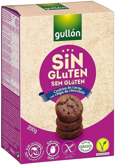 Gullon Chocolate cookies chocolate chip glutenvrij 200 Gram