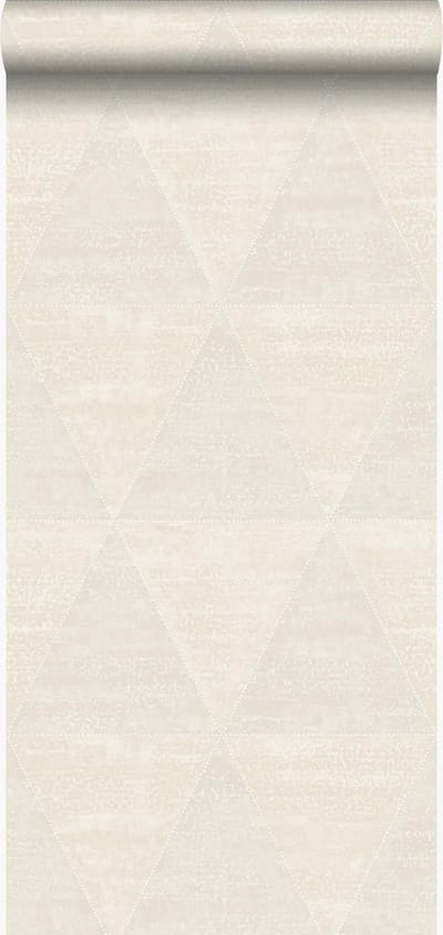 Origin Wallcoverings behang metalen driehoeken ivoor wit - 337256 - 53 cm x 10,05 m