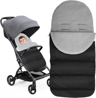 Voetenzak Kinderwagen - Babyslaapzak - Warm Blijven - Wind- en Waterdicht - 88x40 cm - Grijs