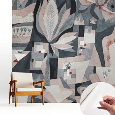 Wallfluent Zelfklevend Behang - Abstractie van de natuur Zelfklevend fotobehang - 250x250 cm - Beige Zelfklevend Behang - Plakklare achterzijde - Voor de slaapkamer, voor het kantoor Zelfklevend Behang