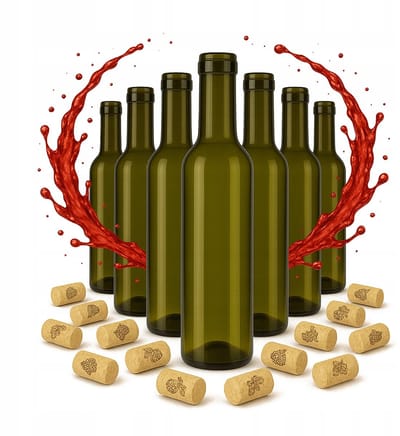 Bimberek - Drankflesset - Bruin Glas - 375ml - Olijfgroen
