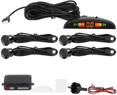 Dailygoods- Parkeersensoren Draadloos - Achteruitrijsensoren - LED-systeem - Geluidsalarm - Universeel - Hoogwaardig ABS-materiaal