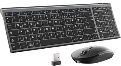 Draadloze Muis en Toetsenbord Set - Ergonomisch, Compact Design voor Computer, Laptop en Smart TV