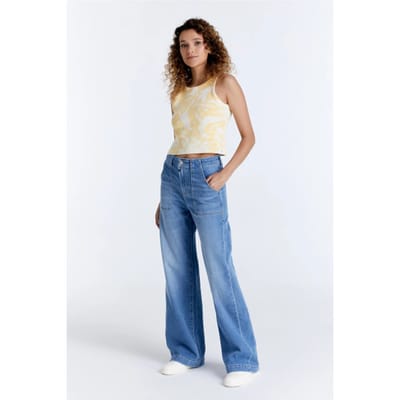 Cup of Joe Lulu wide leg jeans light blue