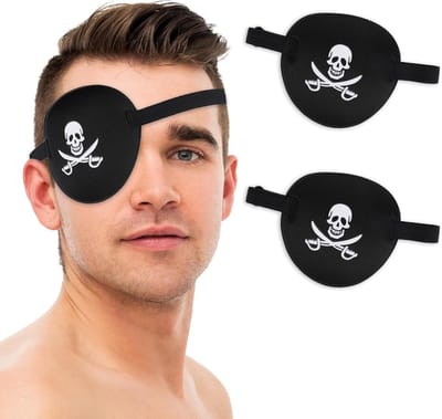 2 Stuks 3D Verstelbare Elastische Ooglap met Gesp, Comfortabele Oogmasker voor Amblyopie, Lui Oog en Cosplay, Ideaal voor Volwassenen