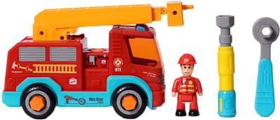 Speelgoedtopdeals - Demonteerbare Brandweerwagen - Educatief Speelgoed – DIY met schroevendraaier