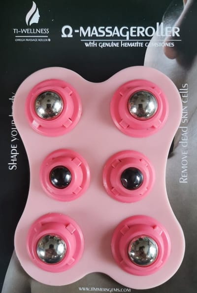 Massager - hematiet - steen - Hematiet massage - bolletjes - hematiet rollers - Edelsteen - massagetafel - massage gun - mineraal - Handmassage Apparaat - 6 massageballen