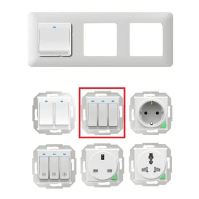 Tuya Inbouw Wifi 3-Voudig Slimme Lichtschakelaar