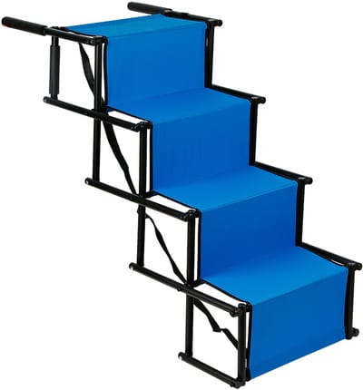 PIPIPOXER-Opvouwbare HondenTrap /helling voor honden tot 70 kg | voor kofferbak en auto,Blauw
