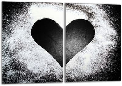 TMK ArtDeko Serie - Glazen Beschermplaat voor Kookplaat - 2x40x52cm - Hartvorm