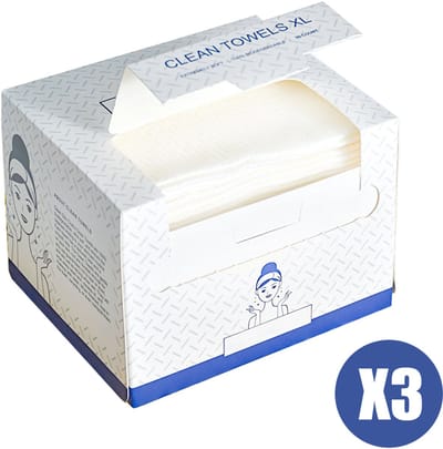 Gloovon® Wegwerp Gezichtsdoekjes - Hygiënisch & Extra Dik 80g/m2 - 100% Viscose Biologisch Afbreekbaar - 25x30 cm - 3 x 50 Stuks