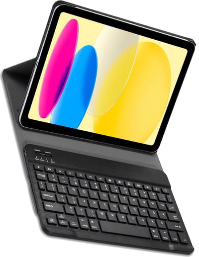 Hoes Geschikt voor Apple iPad 10 (2022) - 10.9 inch - 10e Generatie - Toetsenbord Case - Keyboard Book Cover - Hoesje - Zwart