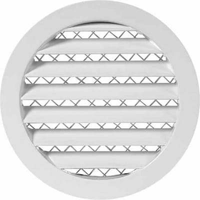 Europlast aluminium buitenlucht muur rooster wit Ø 100mm - MRA100W