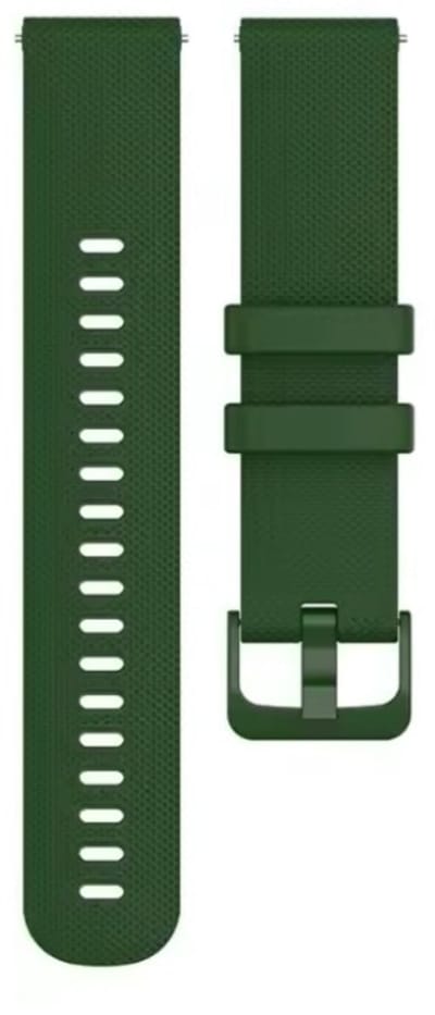 Scoby - Horlogebandje - Smartwatch Band - Geschikt voor Garmin Venu, Vivomove, Vivoactive en Forerunner - Siliconen Bandje - Flexibel - Comfortabel - Sportief - 42 MM - Donker Groen