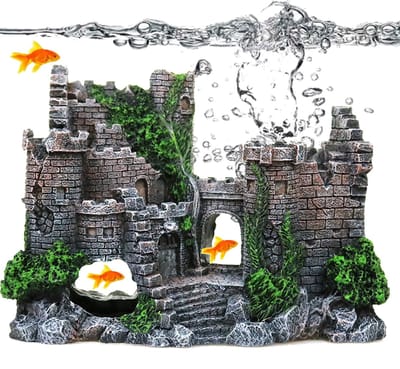 Aquarium Ornament - Hars Castle Decoratie Met Verstoppen Huis Voor Aqua Della Tuinen
