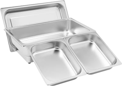 Elektrische Chafing Dish - Buffetwarmer Voedselwarmer - Eten Warm Houden - Temperatuurregeling Touchscreen - 9 Liter Capaciteit - Zilver