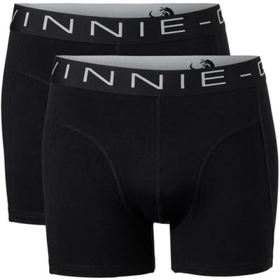 Vinnie-G Boxershorts 2-pack Black/Black - Maat S - Heren Onderbroeken Zwart - Geen irritante Labels - Katoen heren ondergoed