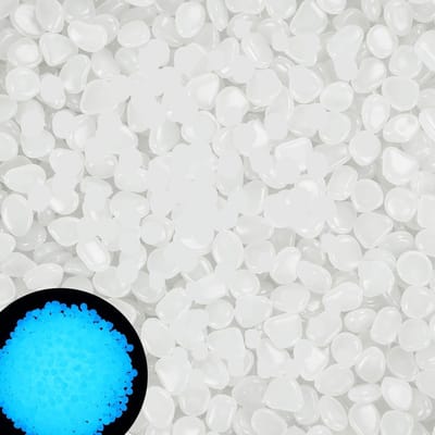 SnelShoppen - Lichtgevende Stenen voor in de Tuin - 300 Stuks Wit - Fluorescerende Decoratieve Stenen - Perfect voor Tuin, Pad, Aquarium, Zwembad en V
