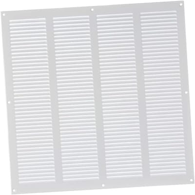 Metalen Ventilatie Rooster 400x400mm Wit met Insluitnet - Voor Muur, Deur of Plafond