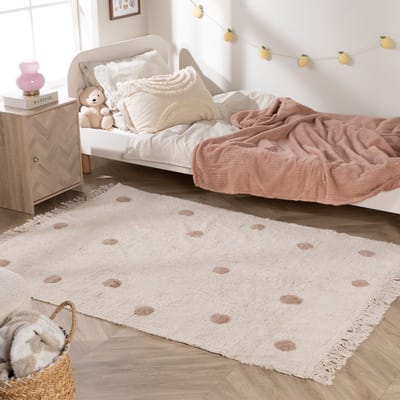 Little Olly Vloerkleed Kinderkamer - Lou Dots Taupe - 120x170cm