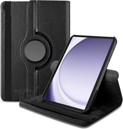 Book Cover Geschikt voor: Samsung Galaxy Tab A9 8.7 inch 2023 & Tab A11 (Model: SM-X110 / SM-X115 / SM-X117) Draaibaar Hoesje - Multi stand Case - Zwart