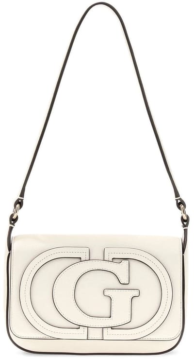 GUESS schoudertas Ruby Flap Shoulder Bag Cream White crème