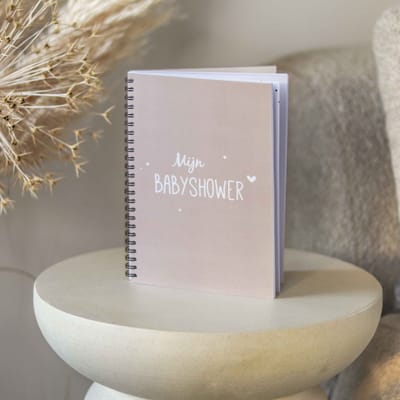 Babyshower boek | invulboek | zand / beige