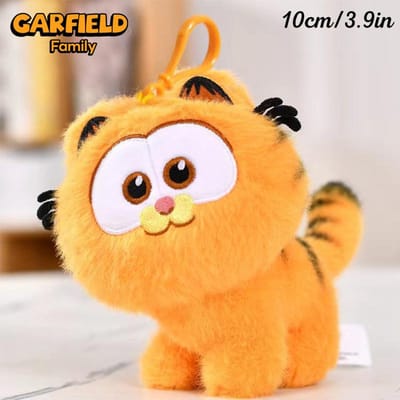 Originele Garfield Zachte Pluche Speelgoed Sleutelhanger Schattige Anime Kat Knuffeldieren Poppen Kawaii Cartoon Garfield Hanger Cadeaus white