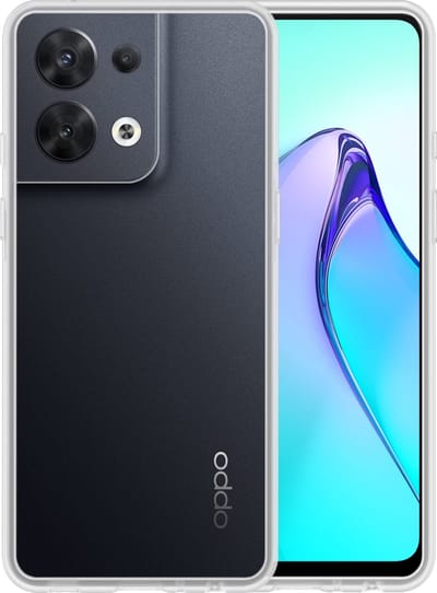 Hoesje - Geschikt voor OPPO Reno 8 - Sterk & Shockproof - Hoes Cover - Siliconen Case - Telefoonhoesjes - Transparant