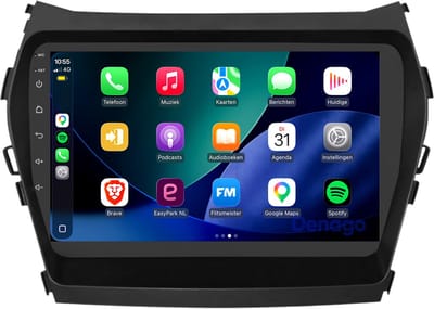 CarPlay autoradio geschikt voor Hyundai Santa Fe | 2012 t/m 2018 | Android 13 | Draadloos Apple CarPlay & Android Auto | 2GB + 32GB | QuadCore processor | Denago DNG-A466 | 2025 model | 2012 2013 2014 2015 2016 2017 2018 | Bluetooth & Wifi