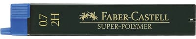 Faber-Castell potloodstiftjes - Super-Polymer - 0,70mm - 2H - 12 stuks - FC-120712