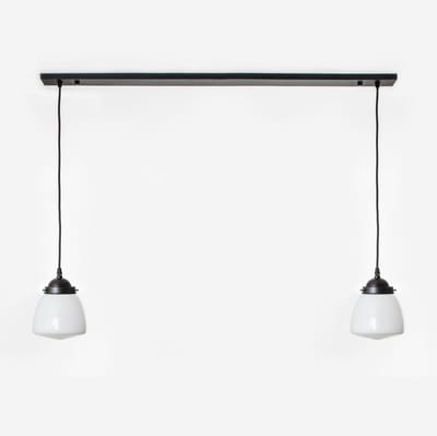 2 x Schoolbol Small lampen aan plafondbalk Moonlight - Art Deco Trade