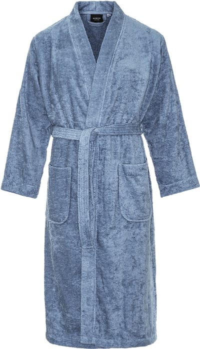 Kimono badstof katoen – badjas dames – badjas heren – 100% badstof katoen - Oekotex100 - sauna – denim blauw - XXL/XXXL