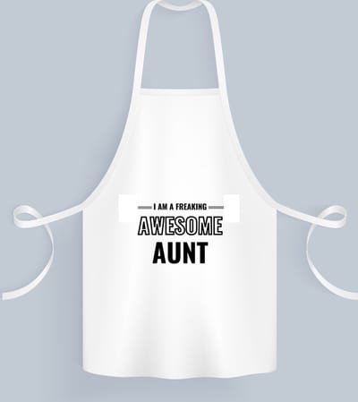 Akyol - i am a freaking awesome aunt Keukenschort - Tante - de meest geweldigste tante - verjaardagscadeau - verjaardag - cadeau - cadeautje voor tante - tante artikelen - kado - geschenk - gift - 82 bij 71 cm