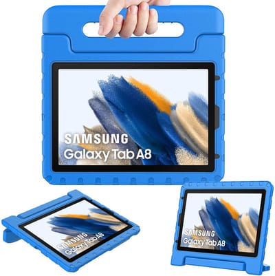 Hoes geschikt voor Samsung Galaxy Tab A8 - Kinder Back Cover Kids Case Blauw - 2021 / 2022