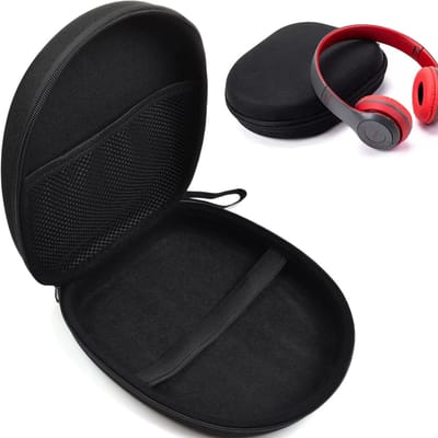 Koptelefoon Case - Koptelefoonhoes - On-ear/Over-ear - Harde Beschermhoes - Koptelefoon Hoesje - Beschermhoes - Draagtas - Waterbestendig - Stootvast - Oortjes Opberg Hoesje - Voor de meeste Bluetooth/HIFI/bedrade hoofdtelefoon/Gaming-headset - Zwart