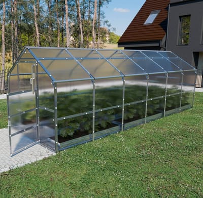 KLASIKA BERNARD Tuinkas - 2,35 x 6 m (14.1 m²) - 6 mm Dikte - Kweekkas - Polycarbonaat afdekking