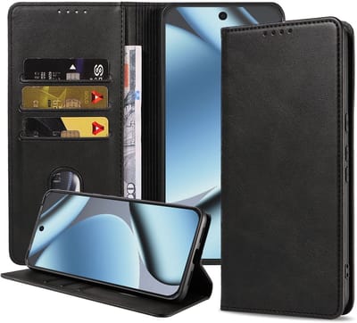 Geschikt voor Google Pixel 10 Pro Telefoonhoesje Kunstleer met Magnetische sluiting en Pasjeshouder Bookcase met Klepje - Walletcase with Cardslot - Zwart - Smartphonica geschikt voor Google Pixel 10 Pro