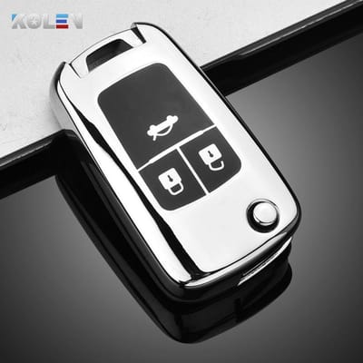 Zachte TPU Auto Afstandsbediening Sleutelhoes Cover Voor Chevrolet Cruze Aveo Trax Sail Malibu Captiva Opel Vauxhall Astra J Corsa Insignia Mokka black
