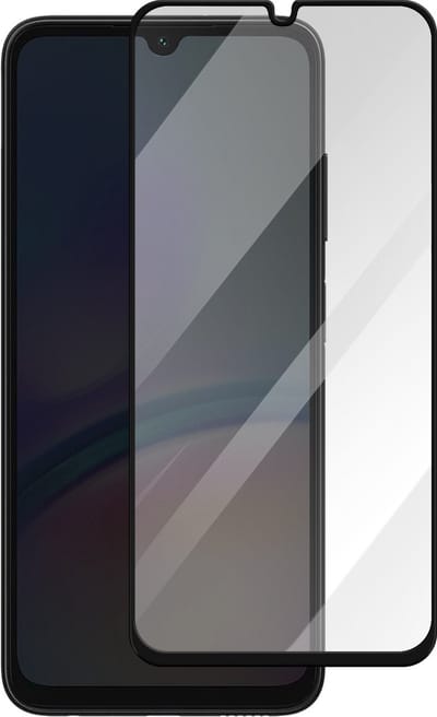 Akashi, Gehard glas Geschikt voor Samsung Galaxy A05s 9H hardheid Antikras afgeschuinde randen, Zwart