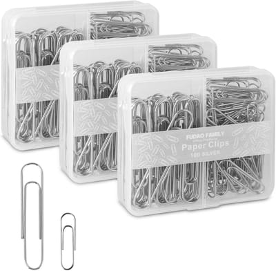 Grote en Kleine Paperclips Assortiment - 300 Stuks Metaal voor Kantoor en School