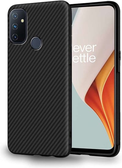 ebestStar - Hoes geschikt voor OnePlus Nord N100, Hoogwaardig Zacht TPU Bescherming, Koolstof Design Hoesje, Zwart