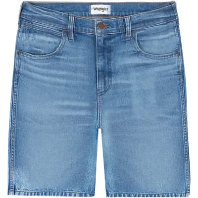 Wrangler Frontier Relaxed Fit Korte Jeans Blauw 32 Man