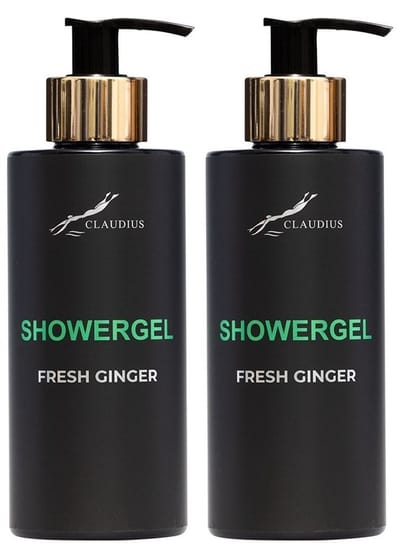 Showergel Fresh Ginger 300 ml - gouden pomp - 2 stuks