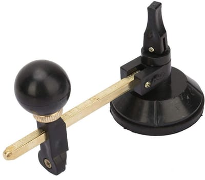 Dailygoods- Glassnijder Professioneel - Cirkelsnijder Papier/Karton - Verstelbare Rondsnijder - Zuignap - Snijdikte 3-12 mm - Hoogwaardig Materiaal