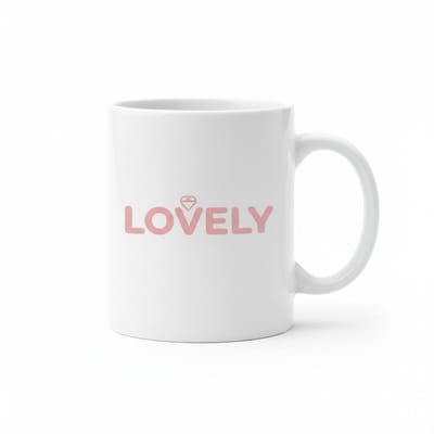 Lovely Mok – Schattige Minimalistische Liefde Tekst Koffiemok – 330 ml Keramische Mok