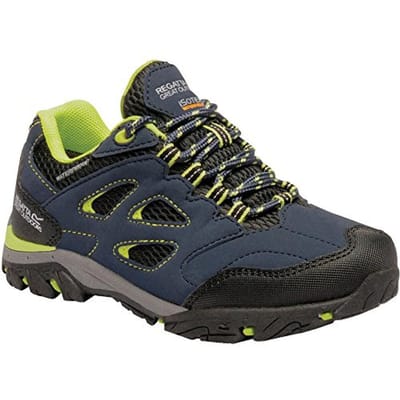 Regatta Kinderen/Kinderen Holcombe Lage Junior Wandelschoenen (Navy Blaze/Lime Punch)