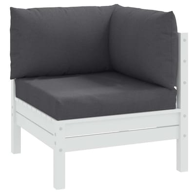 vidaXL - Palletkussens - 3 - st - stof - gemêleerd - antracietkleurig